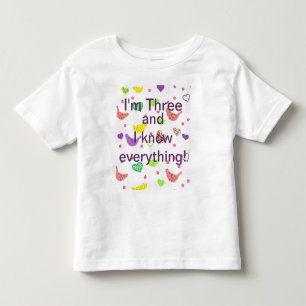 Drei Jährige kennen es aller Kleinkind T-shirt