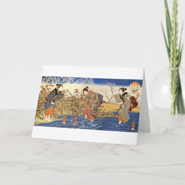 Drei japanische Frauen Karte (Vorderseite)