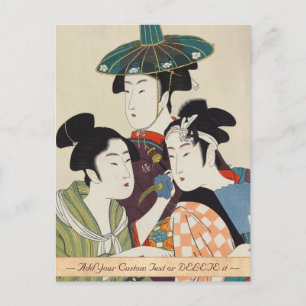Drei junge Kabuki-Schauspieler Kitagawa, Utamaro K Postkarte