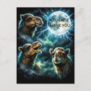 Drei Kamel Mond Ein Kosmischer Dank Postkarte