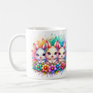 Drei Kaninchen Kaffeetasse