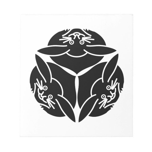 Drei Kaninchen Notizblock (Vorderseite)