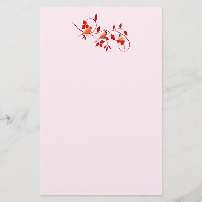 Drei Kardinäle Briefpapier (Vorderseite)