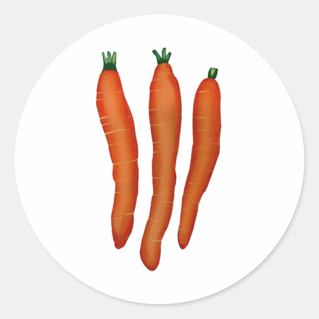 Drei Karotten auf Aufklebern Runder Aufkleber (Vorderseite)