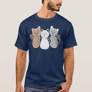 Drei Katzen Geschenk T-Shirt