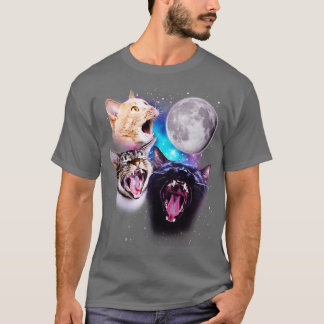 Drei Katzen heulen am Mond T-Shirt