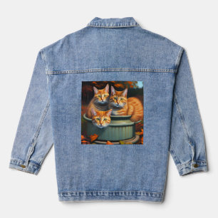 Drei Katzen in einem Topf, Ladys' Denim Jacket Jeansjacke