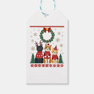 Drei Katzen Lustiger Weihnachten Katze Hässlicher Geschenkanhänger