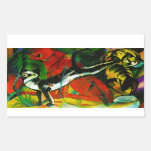 Drei Katzen Rechteckiger Aufkleber