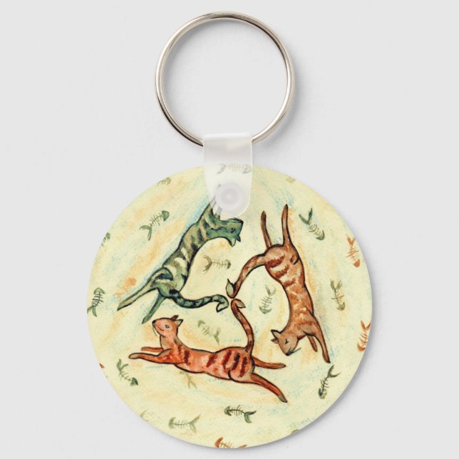 Drei Katzen Schlüsselanhänger (Vorderseite)