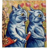 Drei Katzen singen. Gouache von Louis Wain, 1925