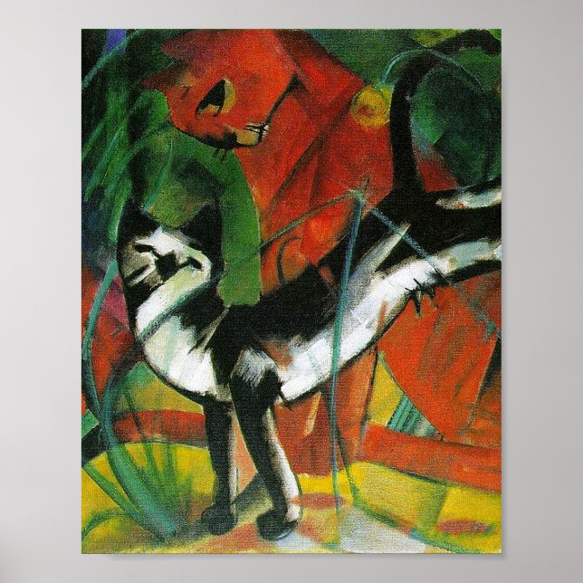 Drei Katzen von Franz Marc Poster (Vorne)