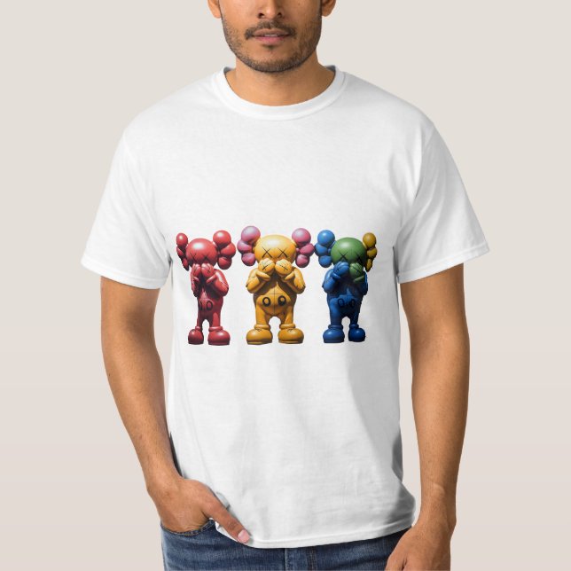 Drei Kaws T-Shirt (Vorderseite)