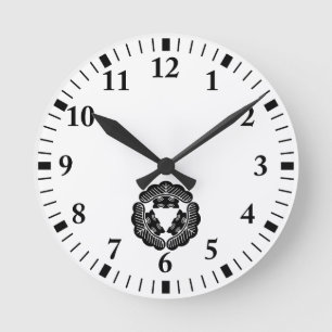 Drei Kiefern Runde Wanduhr