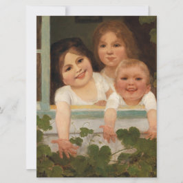 Drei Kinder am Fenster Karte
