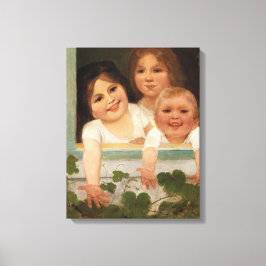 Drei Kinder am Fenster Leinwanddruck