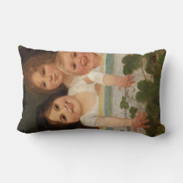 Drei Kinder am Fenster Lendenkissen