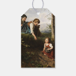 Drei Kinder, die wilde Berries im Wald picken Geschenkanhänger