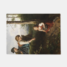 Drei Kinder, die wilde Berries in einem Wald picke