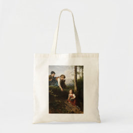 Drei Kinder pflücken Berries im Wald Tragetasche