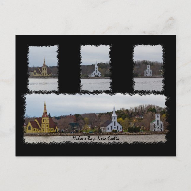 Drei Kirchen Postkarte (Vorderseite)