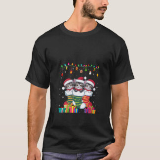 Drei Kitten in Sock Funny Boys Girls Kinder T-Shirt