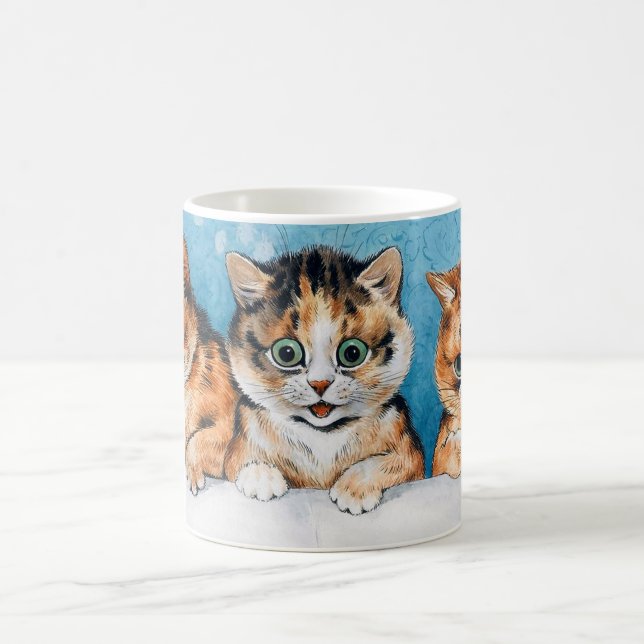 Drei Kitten, Katze, Louis Wain Kaffeetasse (Mittel)