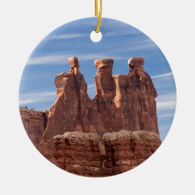 Drei Klatsch Keramikornament (Vorne)