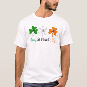 Drei Kleeblätter Irland irische Flagge Happy St Pa T-Shirt
