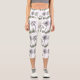 Drei kleine Blume Capri Leggings