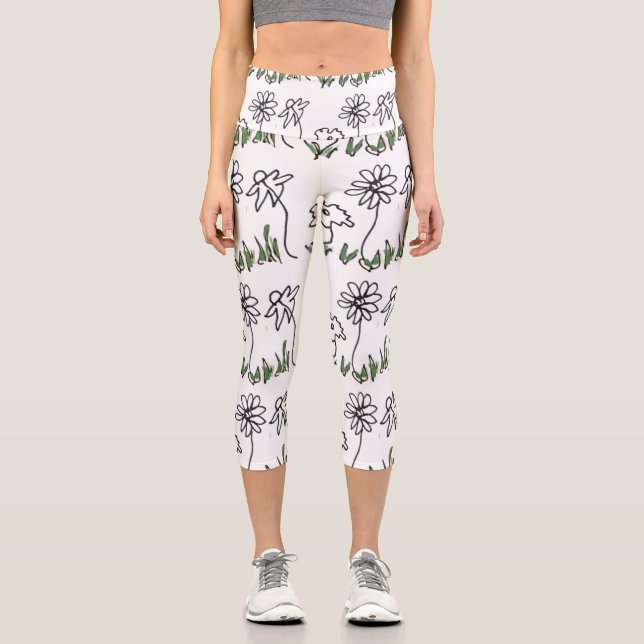 Drei kleine Blume Capri Leggings (Vorderseite)