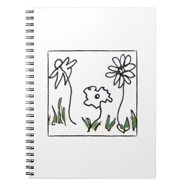 Drei kleine Blume Notizblock (Vorderseite)