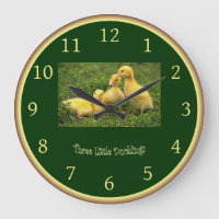 Drei kleine Ducklings im Gras ~