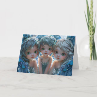 Drei kleine Engeln Digitale Kunst Dankeskarte