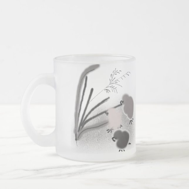 Drei kleine Küken Mattglastasse (Links)