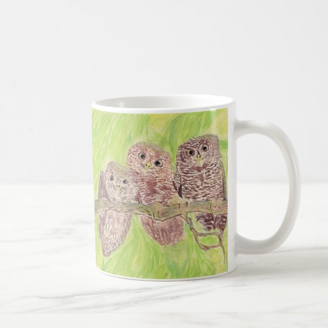 Drei kleine Schmuckschalen - Acrylmalerei. Kaffeetasse (Rechts)