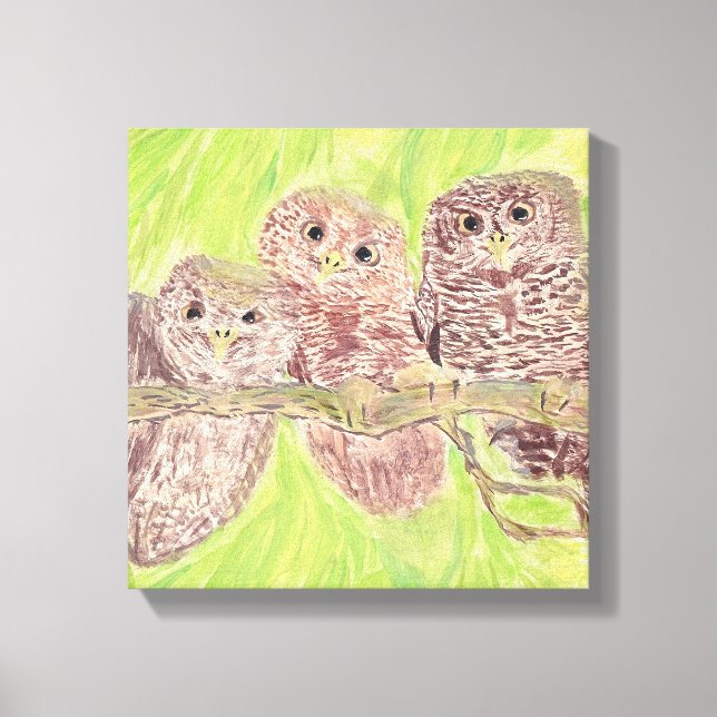 Drei kleine Schmuckschalen - Acrylmalerei. Leinwanddruck (Vorderseite)