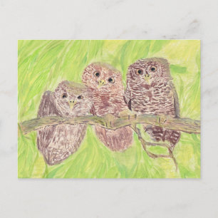 Drei kleine Schmuckschalen - Acrylmalerei. Postkarte