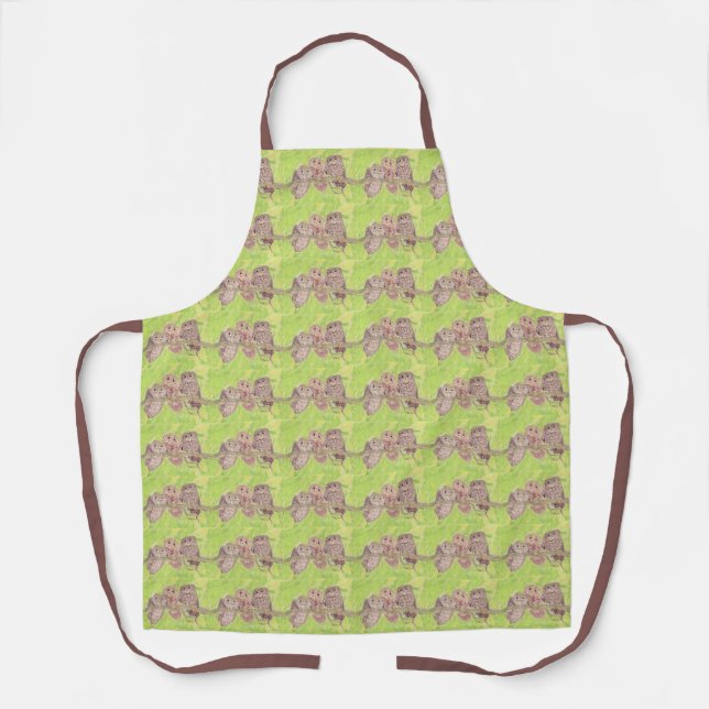 Drei kleine Schmuckschalen - Acrylmalerei. Schürze (Vorderseite)