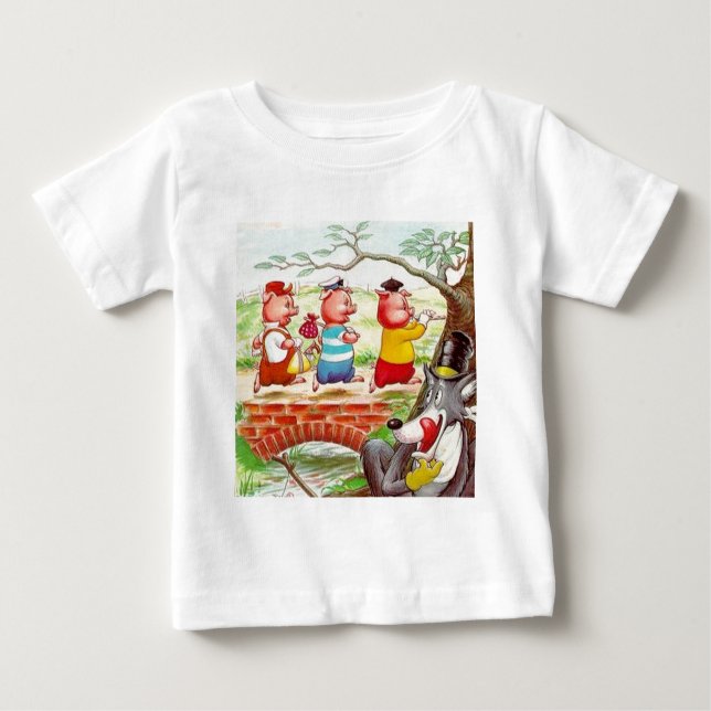 Drei kleine Schweine Baby T-shirt (Vorderseite)