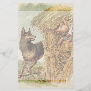 Drei kleine Schweine Big Bad Wolf, Vintage Märchen