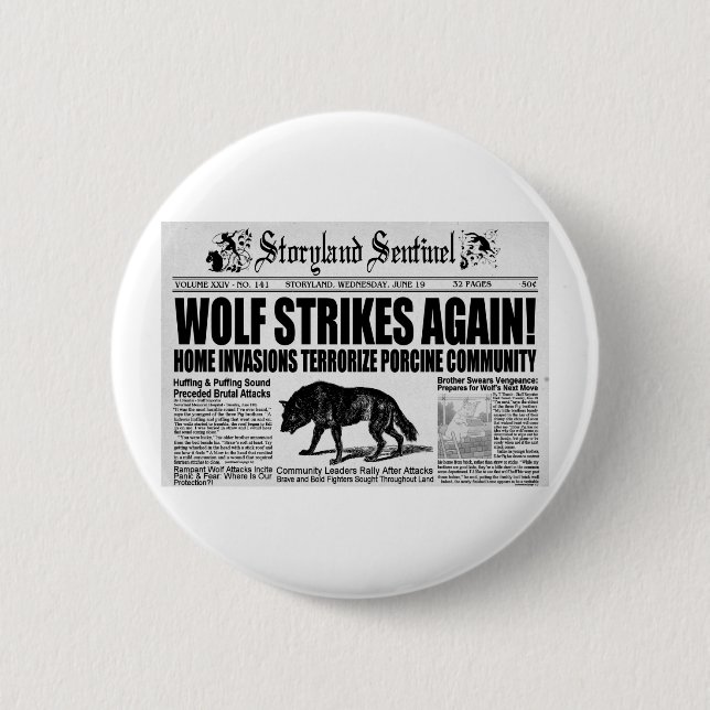 Drei kleine Schweine Button (Vorderseite)