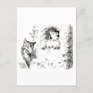 Drei kleine Schweine: Die zweite kleine Schweineka Postkarte