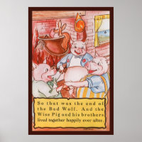 Drei kleine Schweine Kochwolf, Vintages Märchen