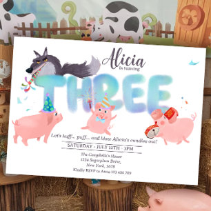 Drei kleine Schweine   Märchenbuch vom großen böse Einladung