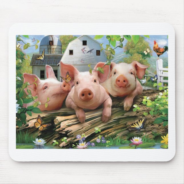 Drei kleine Schweine Mousepad (Vorne)