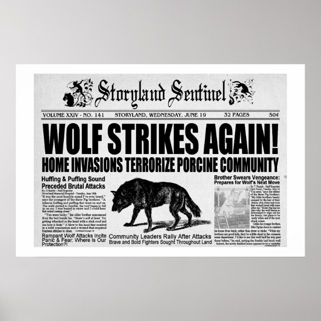 Drei kleine Schweine Poster (Vorne)