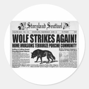 Drei kleine Schweine Runder Aufkleber