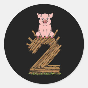 Drei kleine Schweine Schwein 2 leicht Kostüme Kind Runder Aufkleber
