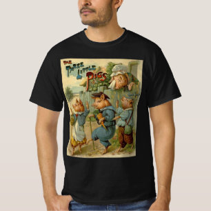 Drei kleine Schweine Vintage Märchen T-Shirt